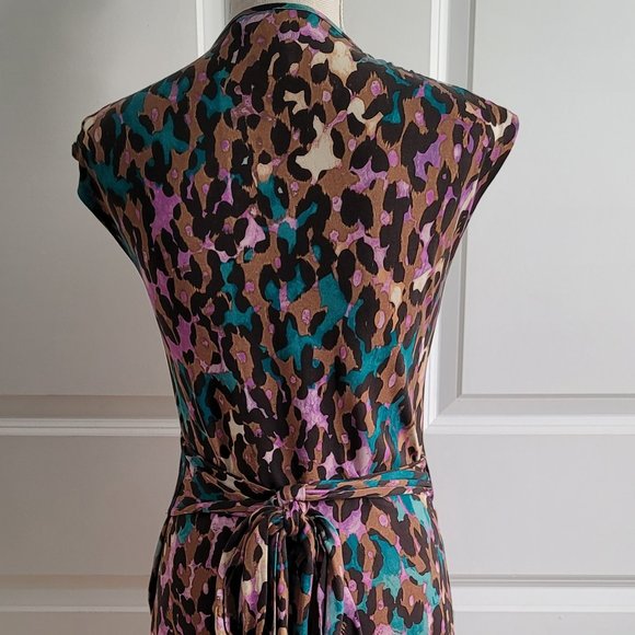 Diane Fon Furstenberg 100% Silk Wrap Dress Size 6 - Picture 7 of 8